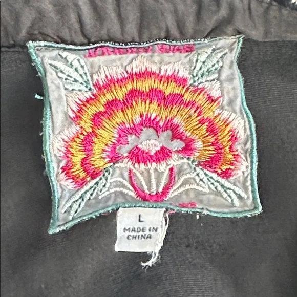 Johnny Was | Olenna Velvet Henley Boho dress size Large - Picture 9 of 10